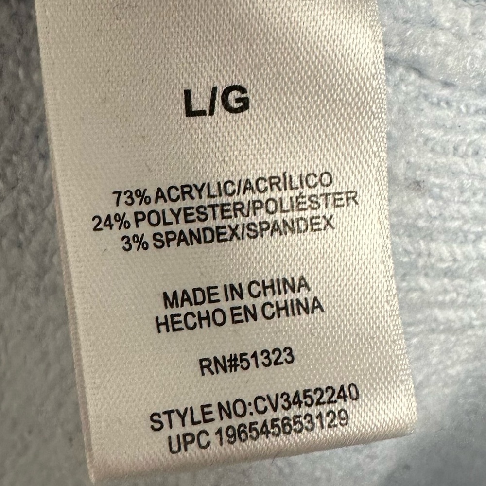 Vince Camuto baby blue cozy aesthetic polyester blend Crewneck sweater Large - Picture 4 of 6